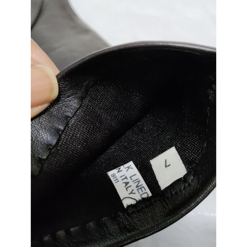 Neiman Marcus Brown Leather Gloves Silk Lined Luxury Vintage Equestrian Womens 7 - Picture 6 of 10